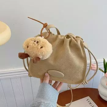 Сумка Niche Texture, модная женская сумка 2024 года, плиссированная универсальная матовая сумка-ведро, простая повседневная сумка через плечо