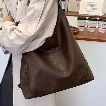 Сумка Niche Texture Underarm Bag женская ретро простая сумка-тоут повседневная большая вместительная сумка через плечо коричневый