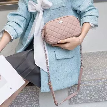 Сумка Niche Texture, женская сумка, летняя универсальная маленькая сумка, модная сумка для камеры с бриллиантовой оправой, женская сумка через плечо, сумка через плечо 21.5*14*7CM