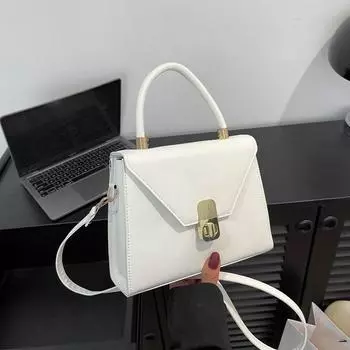 Сумка Niche Trend 2024 осень новая мода простая сумка через плечо повседневная сумка-мессенджер маленькая квадратная сумка белый