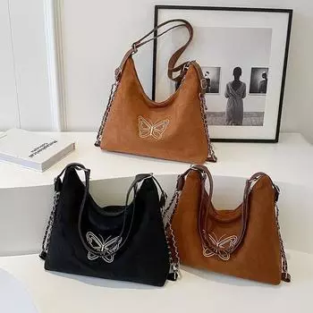 Сумка Niche Underarm Bag для женщин на осень и зиму, новая модная ретро-сумка большой емкости на плечо, корейская версия, сумка для игрушек для поездок на работу