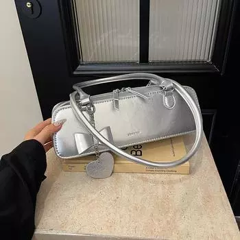 Сумка Niche женская большая емкость 2024 новая сумка через плечо подмышку модная сумка-багет женская ручная сумка белый