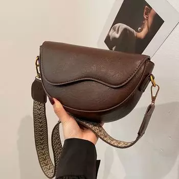 Сумка Niche, женская модная сумка-мессенджер на одно плечо, сумка-седло в стиле ретро коричневый