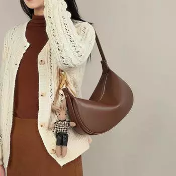 Сумка Ниша Весна/лето Женская сумка через плечо Сумка подмышкой из высококачественной кожи Сумка-пельмень