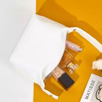 Сумка нишевая конструкция продвинутый смысл женская сумка многофункциональная водонепроницаемая портативная косметичка маленькая квадратная сумка 16*9*13cm слоновая кость