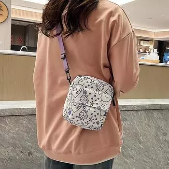 Сумка Новая напечатанная женская сумка через плечо, водонепроницаемая нейлоновая сумка через плечо, повседневная сумка для шопинга, большая вместимость, женская сумка красный