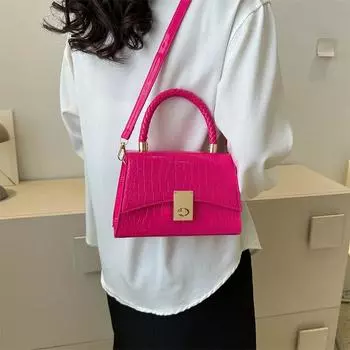 Сумка Новая ретро маленькая сумка модная повседневная текстура сумка через плечо популярная женская сумка чёрный