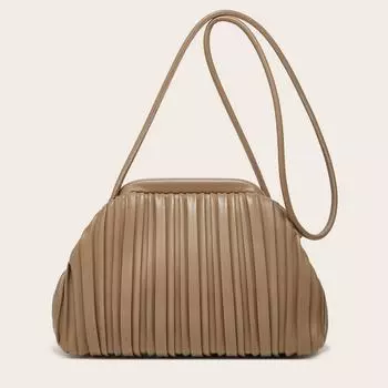 Сумка-облако через плечо, простая ветровая сумка-пельмень, модная женская маленькая сумка чёрный