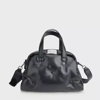 «Сумка-облако из овчины осень/зима 2024 г.: Большая вместительная модная сумка через плечо 35L x 17W x 25H cm чёрный