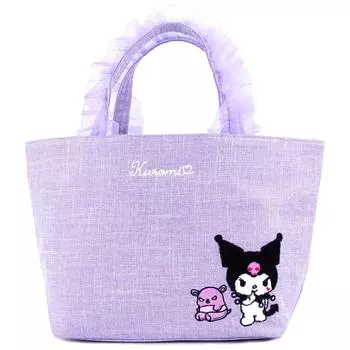 Сумка-оборка из органзы с вышивкой Yasuda Tsusho Sagara BAG105 Purple