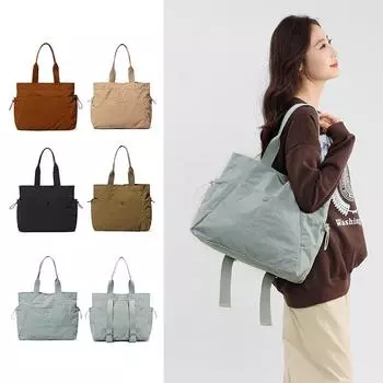 Сумка однотонная женская сумка-тоут большая вместимость сумка через плечо хаки