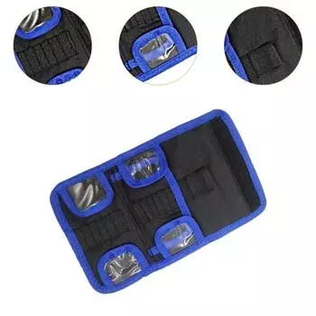 Сумка-органайзер для бит из ткани Оксфорд, удобная сумка для переноски, сумка для инструментов, отверток, бит синий