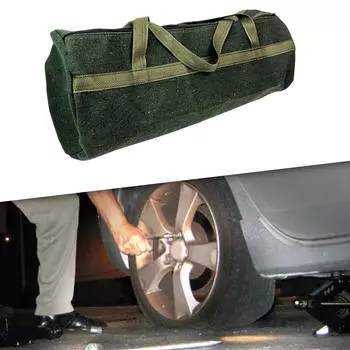 Сумка, Органайзер для хранения инструментов, Прочный футляр на молнии, Упаковка, Утолщенный холст, 40cmx15cm