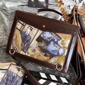 Сумка от боли в стиле колледжа для школы большой емкости для девочек, мягкая сумка от боли на плечо для девочек коричневый