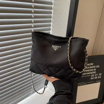 Сумка Oxford Crossbody Commuter женская повседневная универсальная сумка-ведро через плечо Chain Niche Luxury 2024 Новый стиль