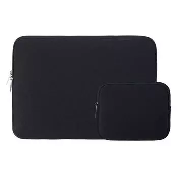 Сумка пастельного цвета и дополнительная сумка для ноутбука Arico MacBook, черный, 14 дюймов