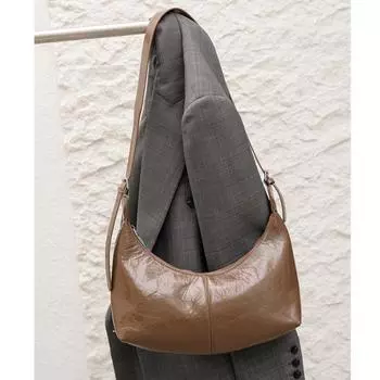 Сумка-пельмень из коровьей кожи с верхним слоем, винтажная сумка через плечо из натуральной кожи для женщин хаки