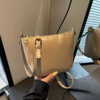 Сумка-пельмень в стиле ретро, женская сумка через плечо в форме полумесяца, сумка через плечо, кошелек из искусственной кожи чёрный