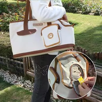 Сумка-переноска для домашних животных, кошек, щенков, переносная, мягкая, складная, из ткани, для улицы 42X20X25cm