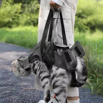Сумка-переноска для кошек, Сумочка, Устойчивая к укусам дорожная сумка для кошек, Обрезание когтей для купания, 34x18x14cm