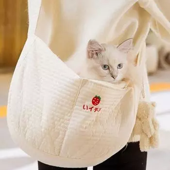 Сумка-переноска для прогулок через плечо Movie International Pet Strawberry Outing, корейский шампунь для домашних животных