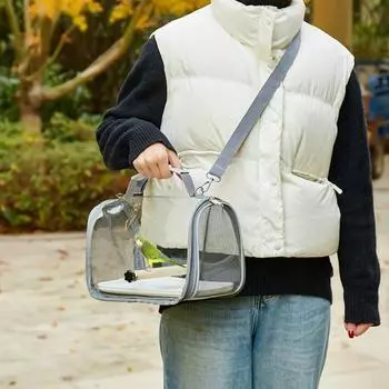 Сумка-переноска для птиц, клетка для попугаев с подставкой, переносная клетка для птиц на открытом воздухе, маленькая