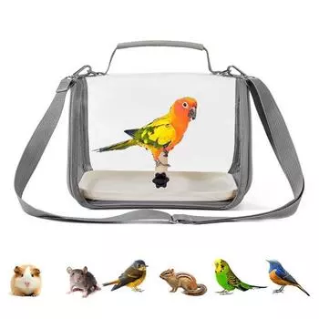 Сумка-переноска для птиц, клетка для попугаев с подставкой, насест, переносная клетка для приключений на открытом воздухе, принадлежности для мелких животных для попугаев-корелл