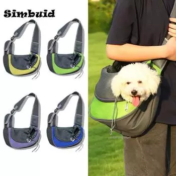 Сумка-переноска для щенков, размер S/L, сумка на плечо для путешествий с собачкой, сетчатая сумка Oxford Single Comfort Sling Handbag Tote Pouch S