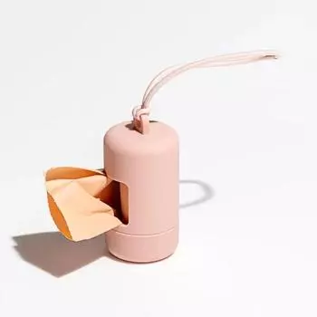 Сумка-переноска для собачьих какашек, портативный диспенсер для мешков для домашних животных, роскошный стильный держатель для мусора для собак, диспенсеры, чистящие средства No Trash Bag розовый