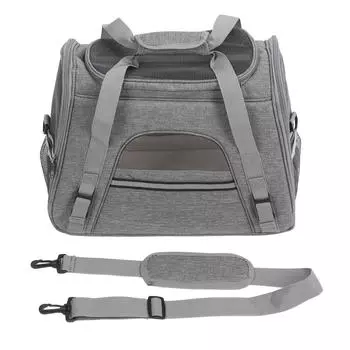 Сумка-переноска для собак большой вместимости, дышащая, многофункциональная, мягкая, двусторонняя, переноска для домашних животных на открытом воздухе Grey