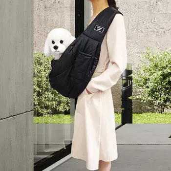 Сумка-переноска для собак и кошек — помощник в путешествии без помощи рук чёрный