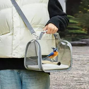 Сумка-переноска Yousheng Birds для попугаев, дорожная клетка с подставкой и насестом, переносная клетка для птиц на открытом воздухе, принадлежности для мелких животных для попугаев-корелл