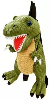 Сумка плюшевая динозавр зеленый UN-0139GR
