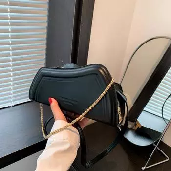 Сумка-подмышка Chain Trend, женская сумка Niche Trend 2024, осень, новая мода, простая сумка через плечо, сумка чёрный