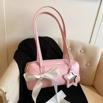 Сумка-подмышка Tooxika Bowknot для женщин, новый стиль, модная универсальная сумка-багет из искусственной кожи большой вместимости