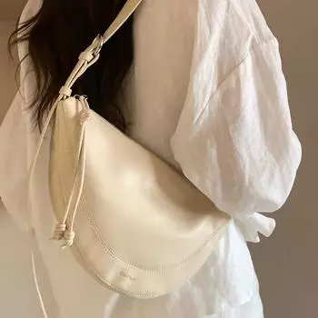 Сумка-подмышка в форме полумесяца, женская, летняя, 2024 года, уникальная, нишевая, сумка-мессенджер через плечо