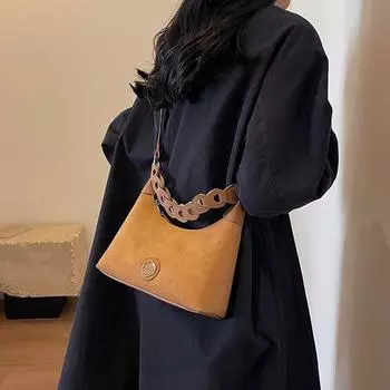 Сумка подмышки для женщин с ощущением роскоши, осень и зима 2023. Новый нишевый дизайн, матовое ретро, популярная в этом году сумка через плечо на одно плечо