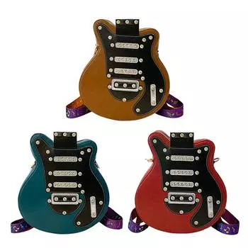 Сумка подмышки на молнии, женская сумка на плечо в форме гитары, регулируемый ремень, сумка из искусственной кожи, кошелек-клатч для путешествий, покупок зелёный