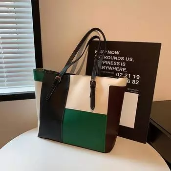 Сумка подмышкой 2024 года, новая модная осенняя портативная красивая сумка для поездок на работу большой вместимости, женская сумка через плечо, текстура, большая сумка синий