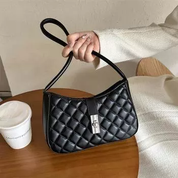 Сумка подмышкой Diamond из высококачественного материала, женская модная портативная маленькая квадратная сумка, универсальная сумка через плечо в иностранном стиле красный