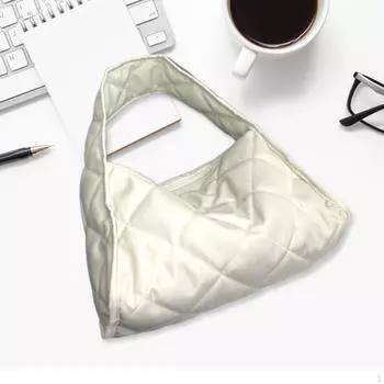 Сумка подмышкой для женщин Элегантная женская сумка для свиданий, ужинов, поездок на работу, банкетов Beige White