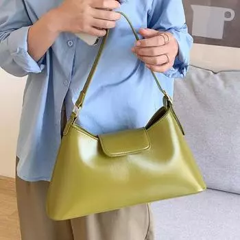 Сумка подмышкой для женщин, модная, большая вместимость, текстурированная кожаная сумка на одно плечо, однотонная, универсальная, для вечеринок