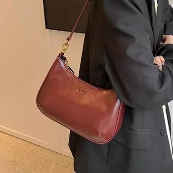 Сумка подмышкой красного цвета Temperament, женская, новая, легкая, роскошная, свадебная, универсальная, сумка через плечо на одно плечо