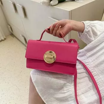 Сумка подмышкой Niche Design, женская, летняя, 2024 года, корейская версия, модная, простая, сумка-мессенджер через плечо, повседневная, портативная, маленькая, квадратная сумка розовый