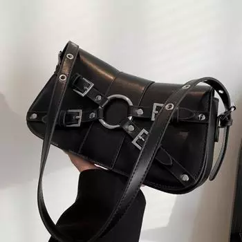 Сумка подмышкой, нишевый дизайн, сумка-багет, женская сумка, весна 2024, новая переносная сумка через плечо розовый