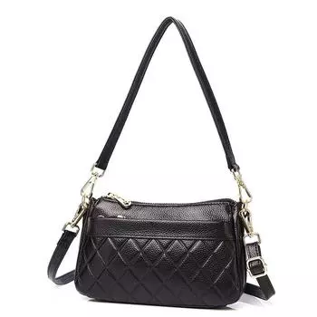 Сумка подмышкой, первый слой коровьей кожи, натуральная кожа, модная маленькая ароматная ромбовидная сумка через плечо, мягкая кожа Feiya