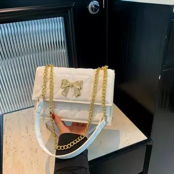 Сумка подмышкой Xiaoxiangfeng женская летняя 2024 года, новая простая и модная маленькая квадратная сумка, повседневная трендовая сумка-мессенджер через плечо чёрный