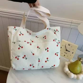 Сумка подмышкой женская 2024 новая модная осенняя милая сумка-тоут клубника универсальная сумка через плечо повседневная сумка-мессенджер вишня