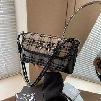 Сумка подмышкой женская большая вместимость 2024 новая летняя повседневная универсальная сумка через плечо женская популярная маленькая квадратная сумка