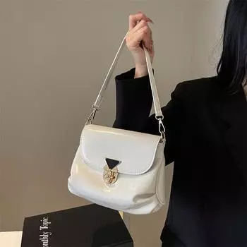 Сумка подмышкой женская летняя 2024 новая модная нишевая дизайнерская сумка через плечо высококачественная женская плиссированная сумка чёрный